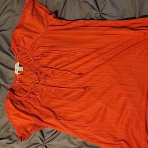 New York Laundry orange shirt, size small